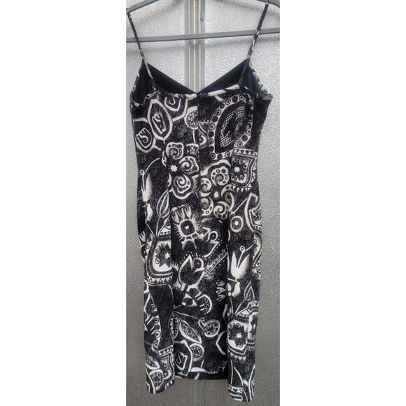 Joseph Ribkoff Black & Tan Floral Sheath Dress Size 4 - Picture 6 of 8